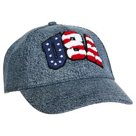 "As Is" DG2 by Diane Gilman Denim USA Baseball Cap