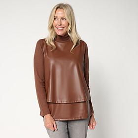 "As Is" DG2 by Diane Gilman Double Layer Easy Top Turtleneck
