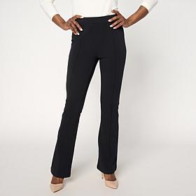 "As Is" DG2 by Diane Gilman Knit Flex Pull-On Pintuck Bootcut Pant