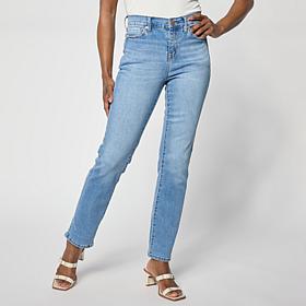 "As Is" DG2 by Diane Gilman Lux Touch Denim Straight-Leg Jean