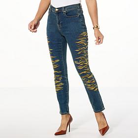 "As Is" DG2 by Diane Gilman NC Stretch Legacy Embellished Skinny Jean