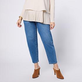 "As Is" DG2 by Diane Gilman New Classic Stretch Barely Barrel-Leg Jean