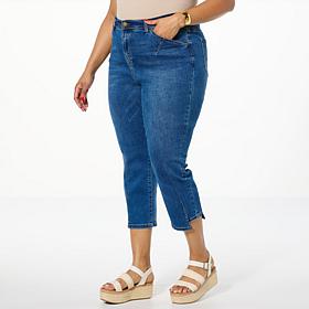 "As Is" DG2 by Diane Gilman New Classic Stretch Denim Skinny Crop Jean