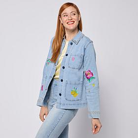 "As Is" DG2 by Diane Gilman New Classic Stretch Tropical Barn Jacket