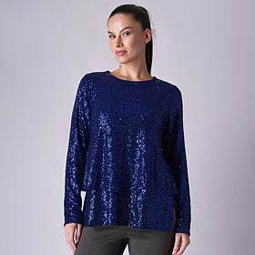 "As Is" DG2 by Diane Gilman Sequin Easy Top