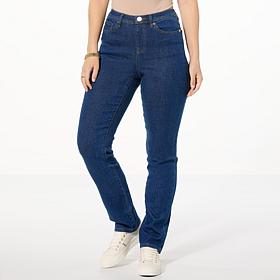 "As Is" DG2 by Diane Gilman Starlight Denim Straight-Leg Jean