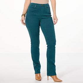 "As Is" DG2 by Diane Gilman Starlight Denim Straight-Leg Jean