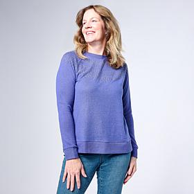 "As Is" DG2 by Diane Gilman Studded Fairisle Pullover Sweater