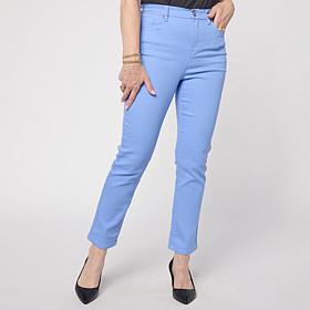 "As Is" DG2 by Diane Gilman Virtual Stretch Straight Crop Jean - Fa...