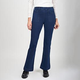 "As Is" Diane Gilman Pull On Patch Pocket Bootcut Jean