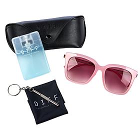 "As Is" Diff Eyewear Hailey Oversized Sunglasses with Cleaning Kit