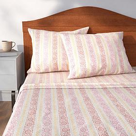 "As Is" Emryn House 200 Thread Count Cotton Percale 4-Piece Sheet Set