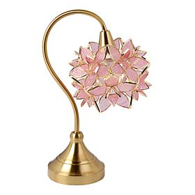 "As Is" Emryn House Colored Glass Floral Table Lamp 