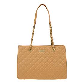 "As Is" G by Giuliana Black Label Diamond Quilted Leather Tote