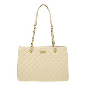 "As Is" G by Giuliana Black Label Diamond Quilted Leather Tote