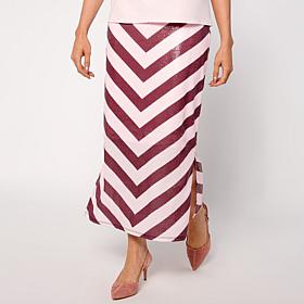 "As Is" G by Giuliana Black Label Knit Sequin Maxi Skirt