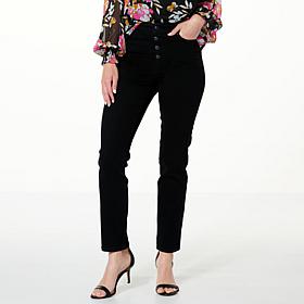 "As Is" G by Giuliana Button Fly Straight-Leg Jean