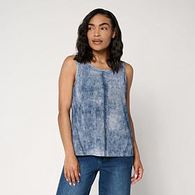 "As Is" G by Giuliana Denim Like Stretch Top