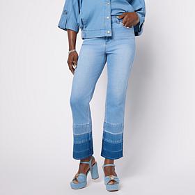 "As Is" G by Giuliana G5 Tri Release Straight Leg Jean