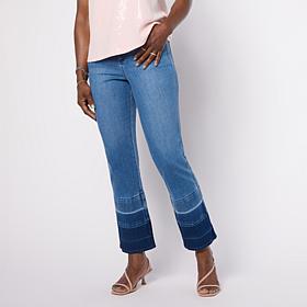 "As Is" G by Giuliana G5 Tri Release Straight Leg Jean