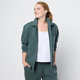 "As Is" G by Giuliana Indigo Washed French Terry Shirt