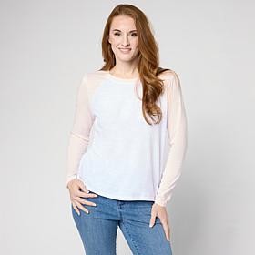 "As Is" G by Giuliana Knit Colorblock Baseball Tee