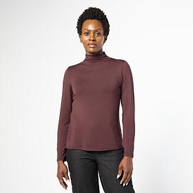 "As Is" G by Giuliana Long Sleeve Mini Mock Neck Top