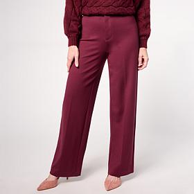 "As Is" G by Giuliana Ponte Knit Wide Leg Trouser