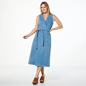 "As Is" G by Giuliana Sleeveless Denim Midi Dress