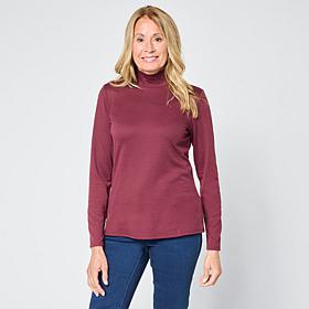 "As Is" G by Giuliana Textured Knit Mini Mock Neck Top