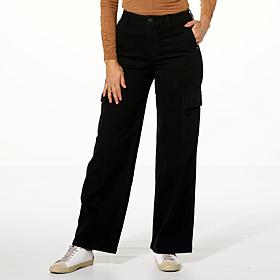 "As Is" G by Giuliana The Wide Leg Eco-Chic Denim High-Rise Cargo Jean