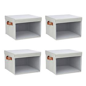 "As Is" Get Neat Mesh Front Storage Bins - Set of 4