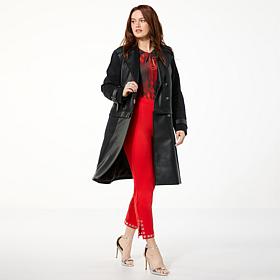 "As Is" GREY by Jhoan Sebastian Grey 2-in-1 Faux Leather Coat
