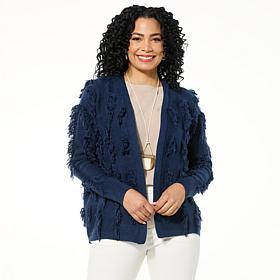 "As Is" GREY by Jhoan Sebastian Grey Fringe Sweater Cardigan