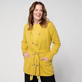 "As Is" Greyby Jhoan Sebastian Grey Spring Grommet Cardigan