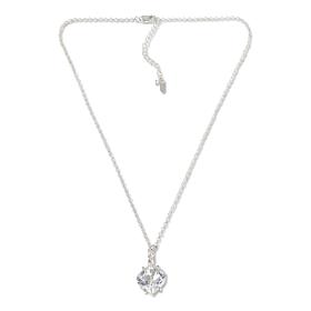 "As Is" Herkimer Mines "Diamond" Quartz Rhozen-Cut Pendant w 18" Chain