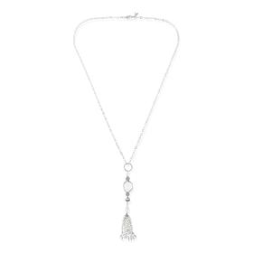 "As Is" Herkimer Mines "Diamond" Quartz Silvertone Dangle Necklace