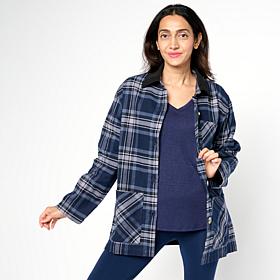 "As Is" Hue Barn Jacket with Corduroy Collar