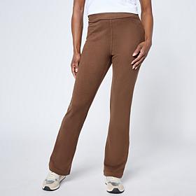 "As Is" Hue Brushed Knit Pull-On Bootcut Pant