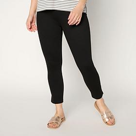 "As Is" HUE Classic Denim Skimmer Legging with Side Slits