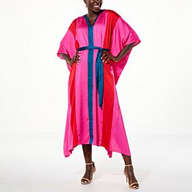 "As Is" IMAN Global Chic Belted Caftan Dress