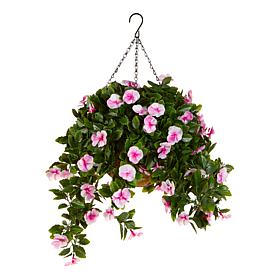 "As Is" Improvements 17" Faux Pansy Flower Hanging Basket