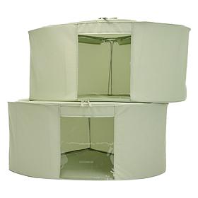 "As Is" Improvements Set of 2 Large Corner Storage Boxes