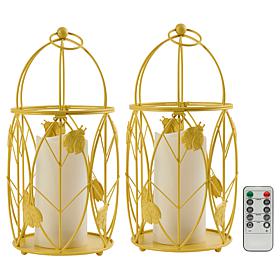 "As Is" Improvements Tiered Metal Lanterns - Set of 2