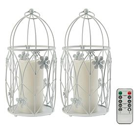 "As Is" Improvements Tiered Metal Lanterns - Set of 2