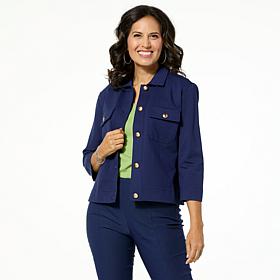 "As Is" Jaclyn Smith Ponte Knit Jacket