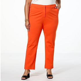 "As Is" Jaclyn Smith Ponte Slim Ankle Trouser