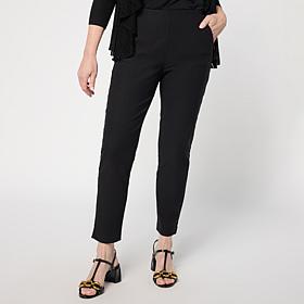 "As Is" Jaclyn Smith Stretch Tech Pull-On Pant with Zipper Pockets