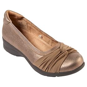 "As Is" Jambu Tara Metallic Leather Ballet Flat