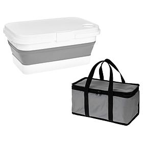 "As Is" Joy CleanBoss Collapsible Picnic Basket, Tray & Cooler